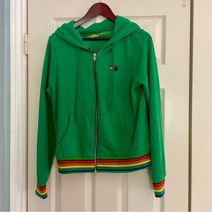 Aviator Nation Zip  Hoodie Kelly Green